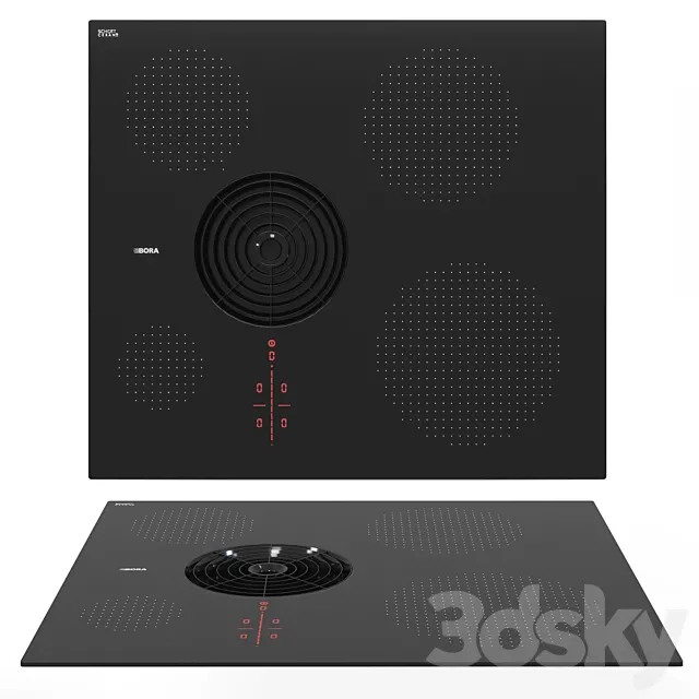 BORA PURSA Cooktop with extractor 3D Model