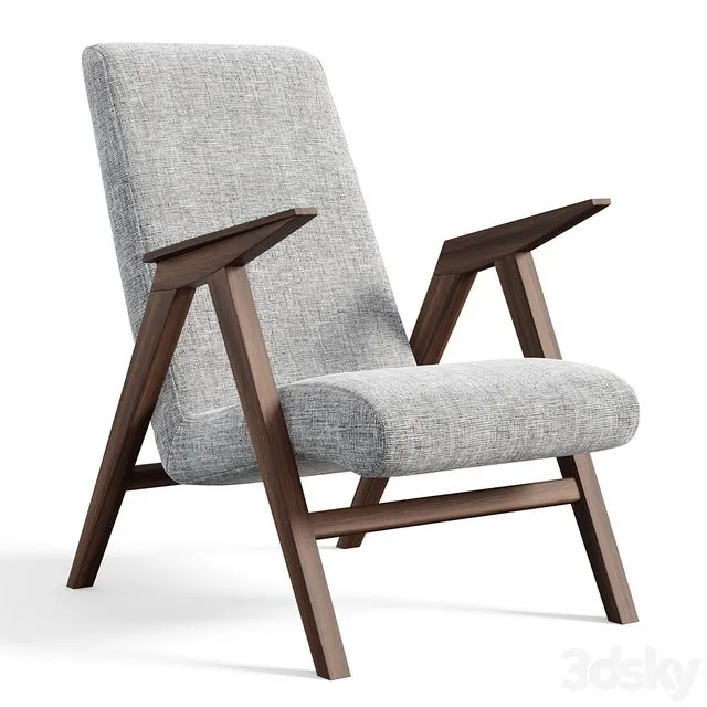 Bora wide armchair 3D Model