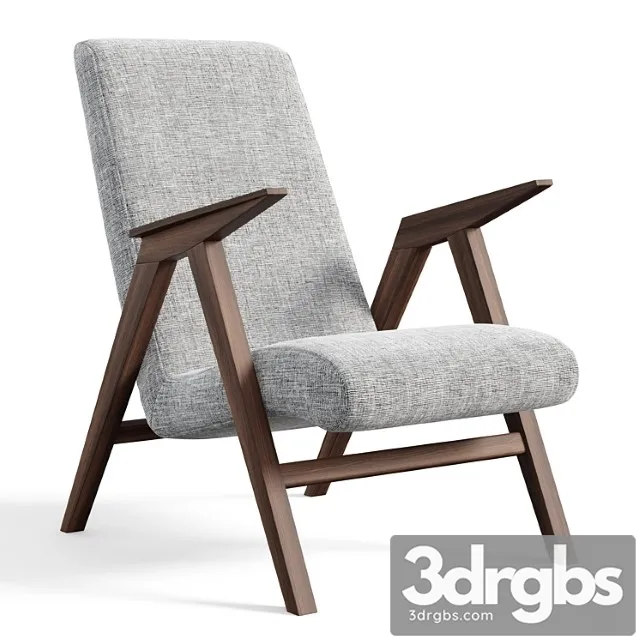 Bora Wide Armchair 3D Model Free