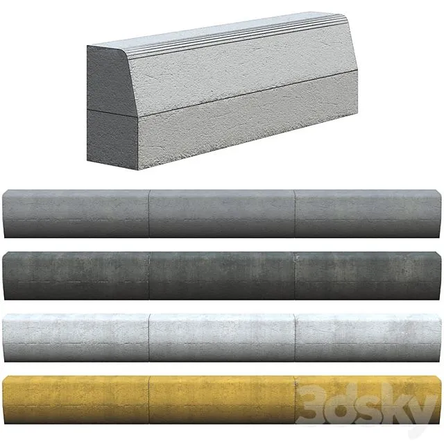 Border set (low poly) 3D Model