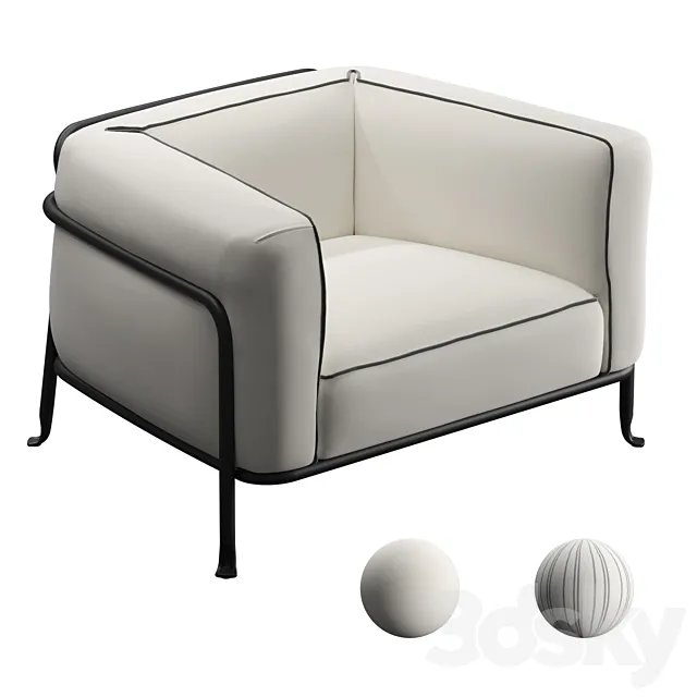 Borea armchair B&B Italia 3D Model