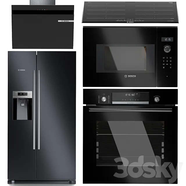 BOSCH 6 kitchen appliances set 3DModel