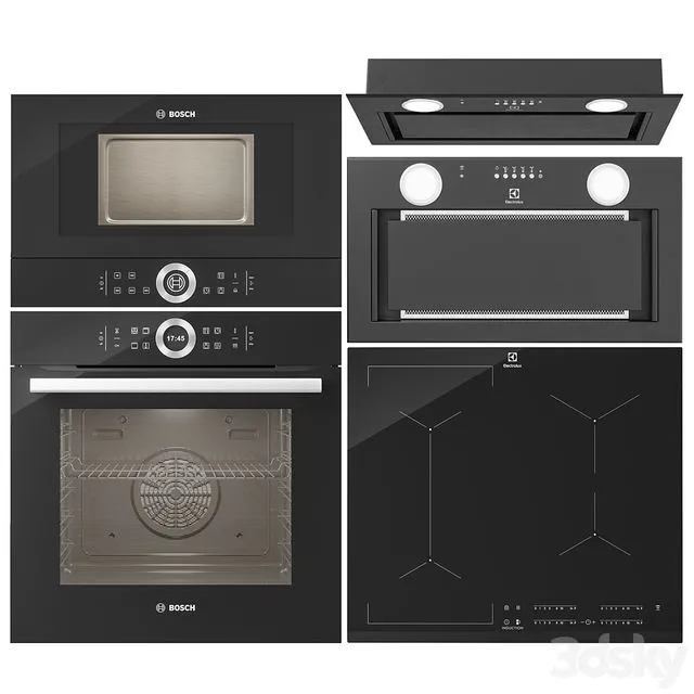 Bosch & Electrolux Appliances 3D Model