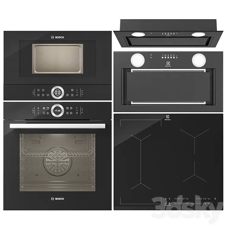 Bosch & Electrolux Appliances 3D Model