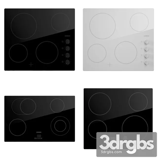 Bosch home appliances collection (ceramic panels) 2 3D Model Free