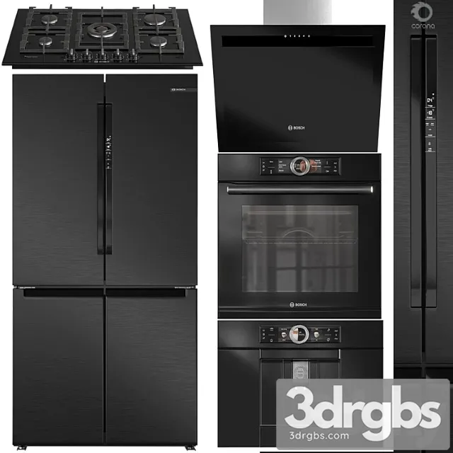 Bosch Kitchen Appliance Set01 3D Model Free