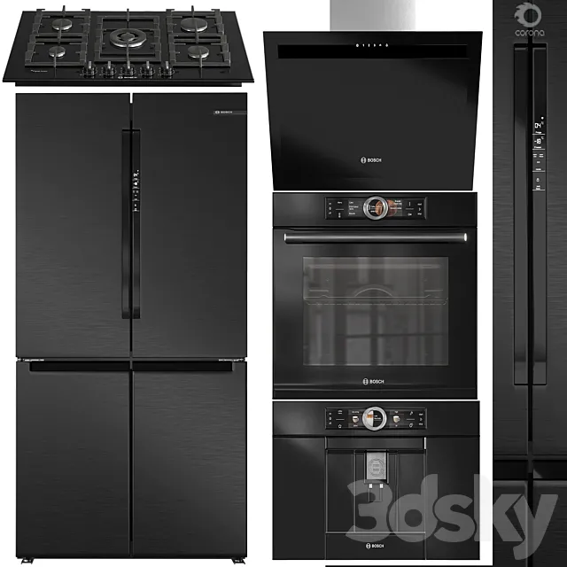 Bosch kitchen appliance Set01 3D Model