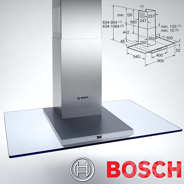 Bosch rangehood DWA09E850A 3D Model
