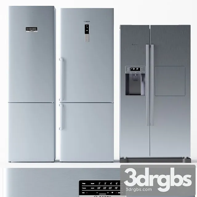 Bosch Refrigerator Set 2 3D Model Free