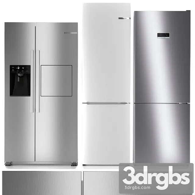 Bosch Refrigerator Set 5 3D Model Free