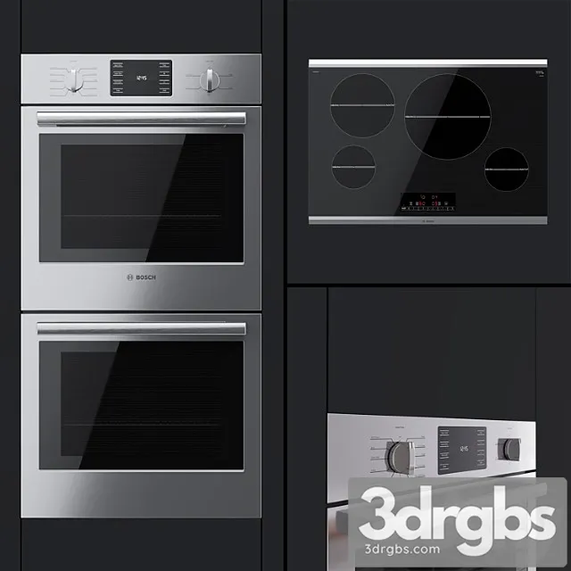 Bosch Sdvoennyi Dukhovoi Shkaf Hbn5651uc I Varochnaia Poverkhnost Nit8068suc 3D Model Free