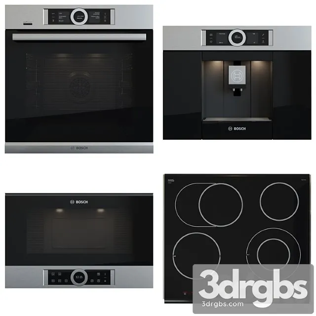 Bosch set - pkn675dk1d ctl636es1 bfl634gs1 hsg636xs6 2 3D Model Free