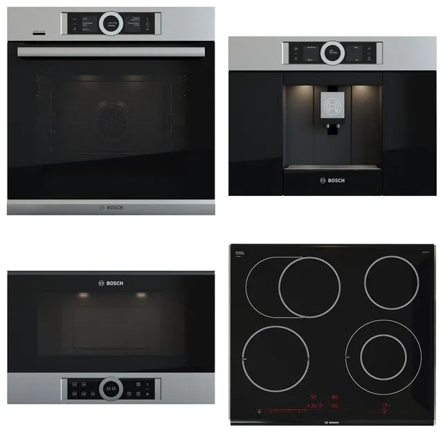 Bosch set - PKN675DK1D CTL636ES1 BFL634GS1 HSG636XS6 3D Model