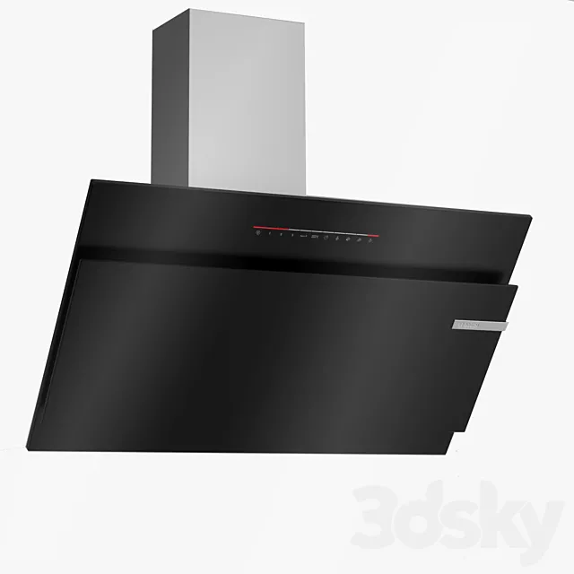 Bosch Wall mounted Inclined hood DWK97JQ60B Serie 6 3D Model