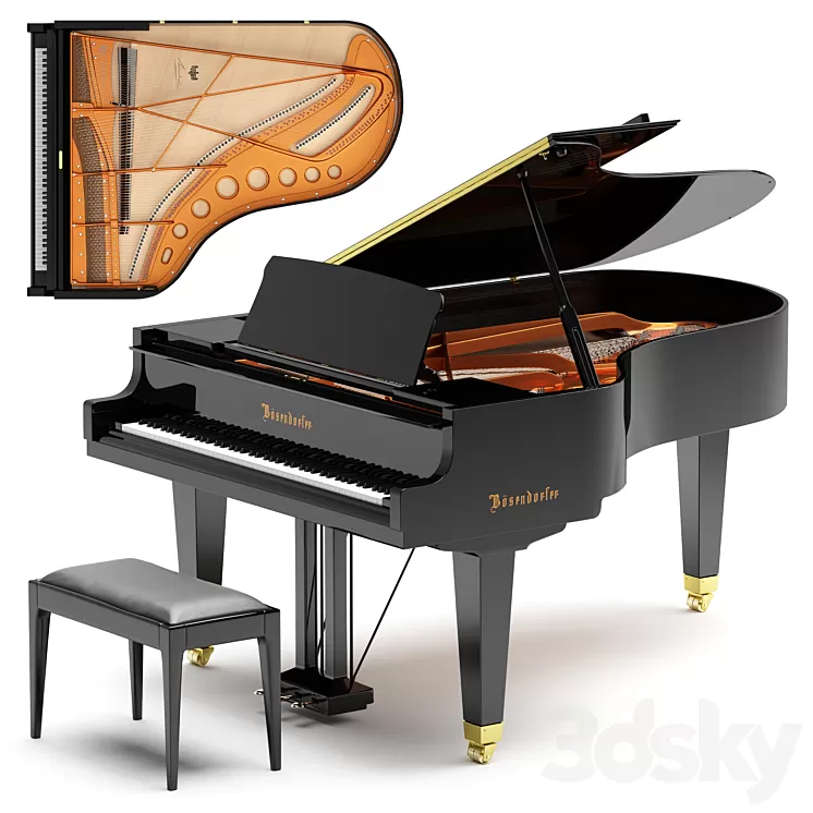 Bosendorfer 200 3D Model Free Download