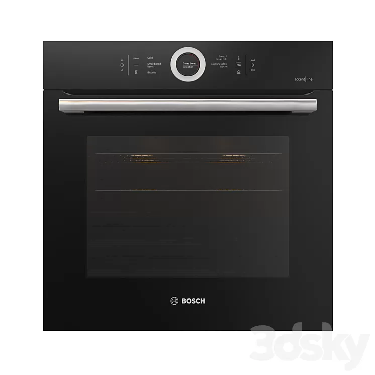 Bosh Serie 8 Built-in ovenBlack HBG6764B6B 3D Model