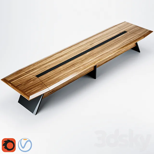 Boss's Cabin Aulenti Meeting Table 3DModel