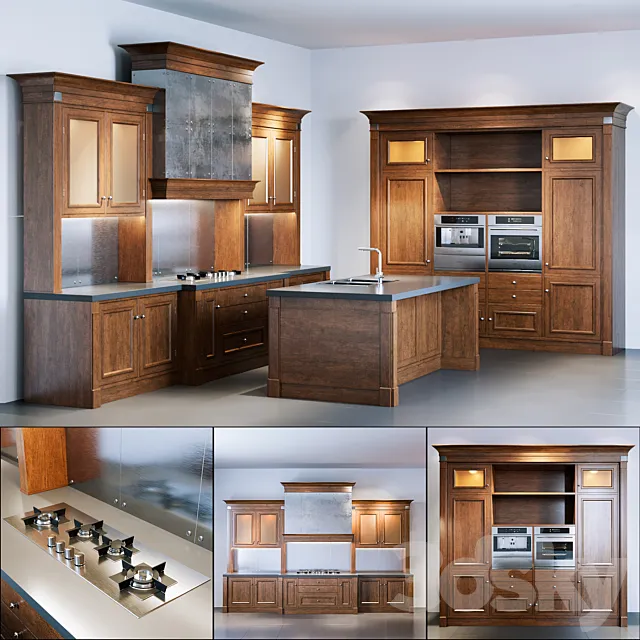 Boston Kitchen FM Bottega d'Arte Factory 3D Model