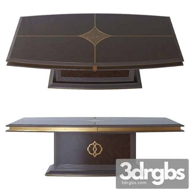 Boston Rectangular Dining Table 3D Model Free