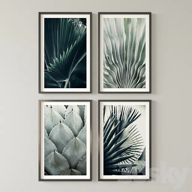 Botanical theme paintings 2 3D Model