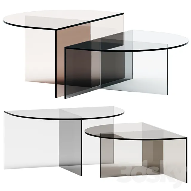 Botero Glass coffee table by NICOLINE 3DModel