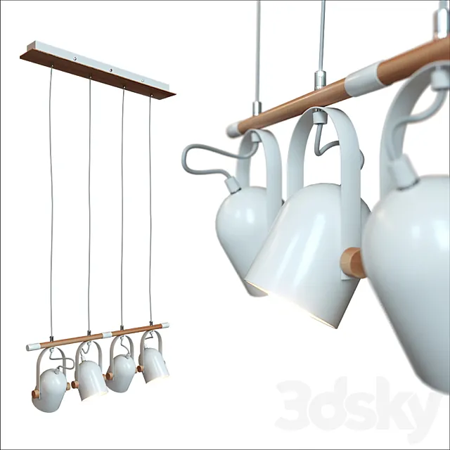 BOTIMI Adjustable Pendant Lights 3DModel