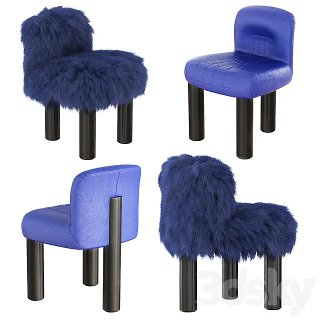 Botolo high armchair 3D Model