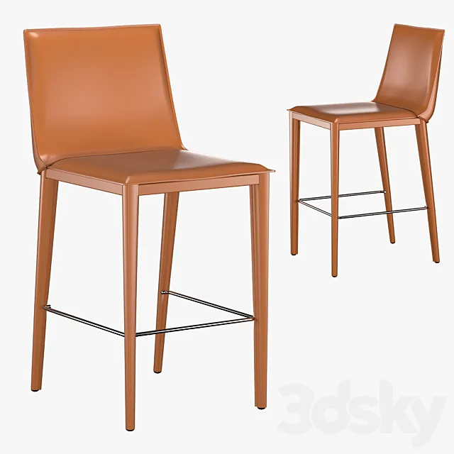 Bottega Counter Stool 3D Model