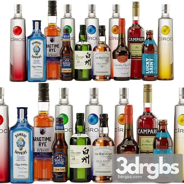 Bottles part8 3D Model Free