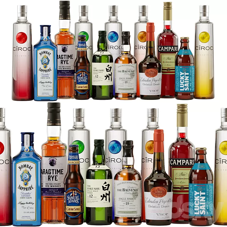 Bottles Part8 3D Model Free