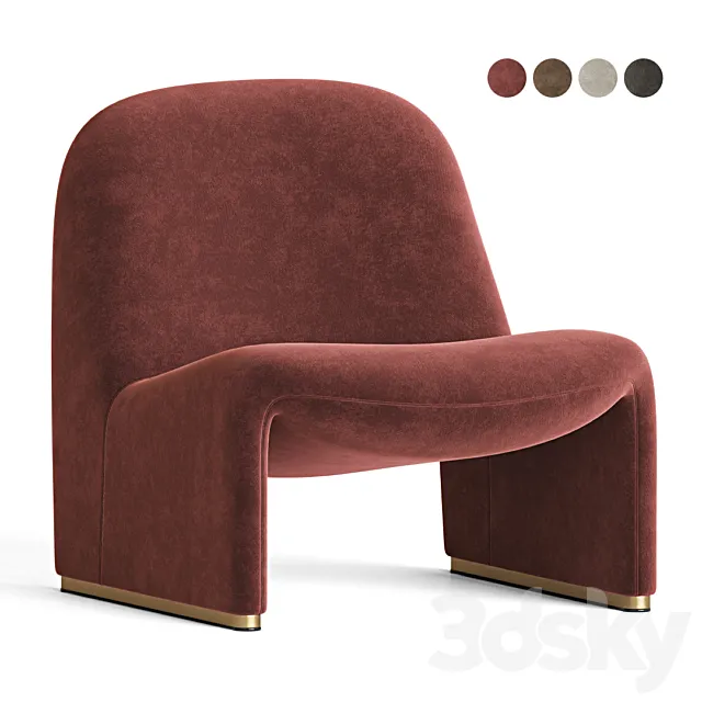 Boucle Alky Lounge Chair Giancarlo Piretti 3DModel