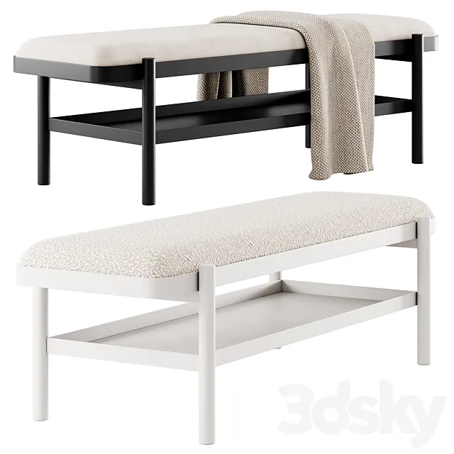 Boucle bench Virk by Arcticle 3D Model