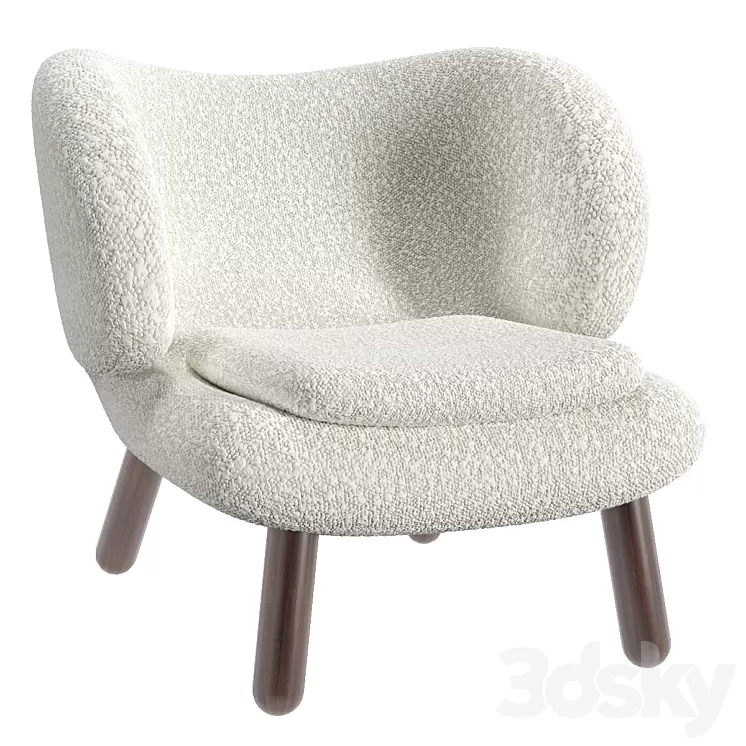 Boucle Caldwell White Loft Concept 3D Model Free