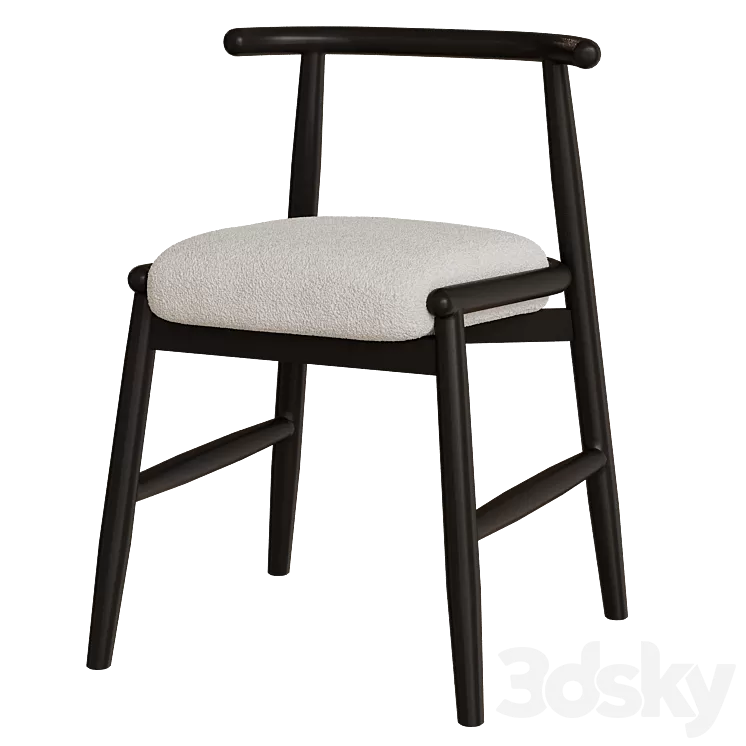 Boucle dining chair IZZ by Noho Home 3D Model Free