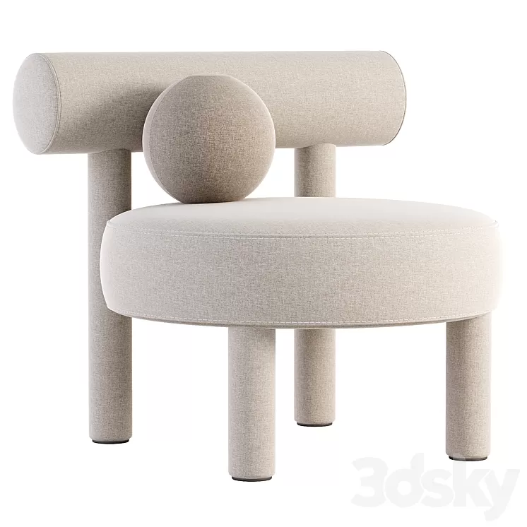 Boucle gropius chair 3D Model Free
