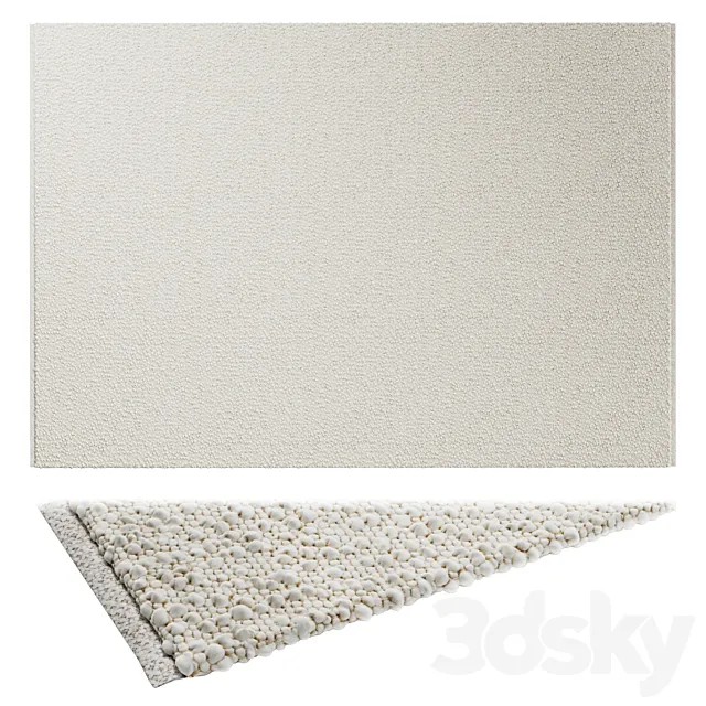 Boucle Ivory Rug from The Rug Collection 3D Model