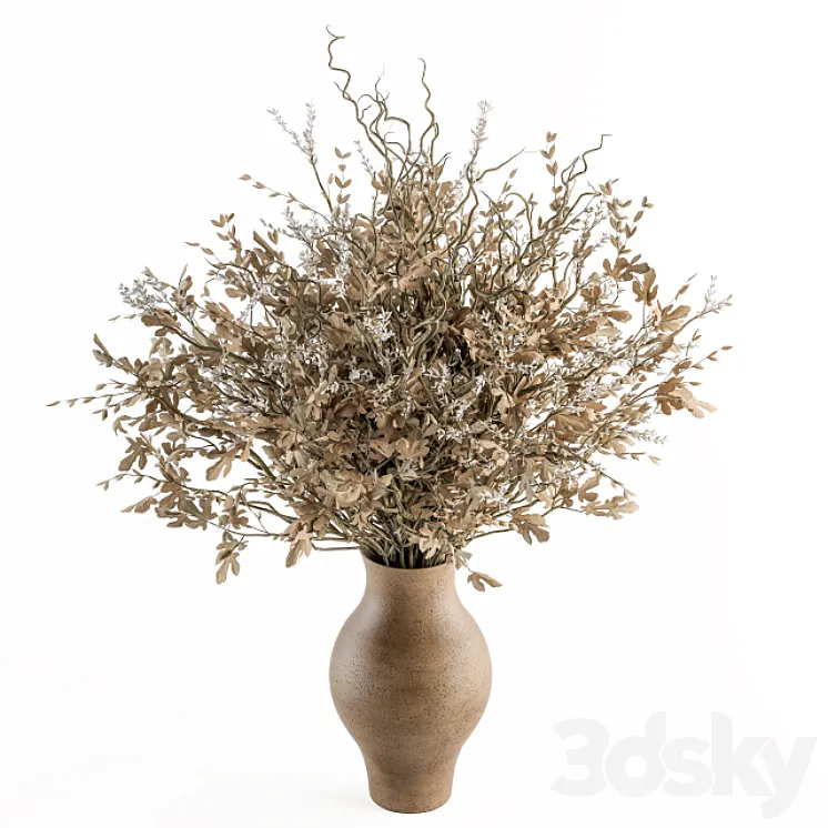 Bouquet – Autumn Branch in vase 56 3D Model Free Download