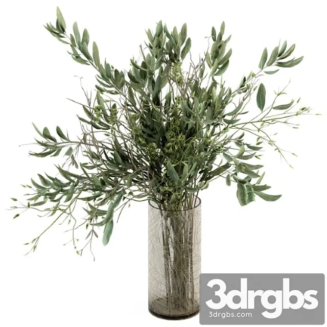 Bouquet Branch in Vase 22 3D Model Free