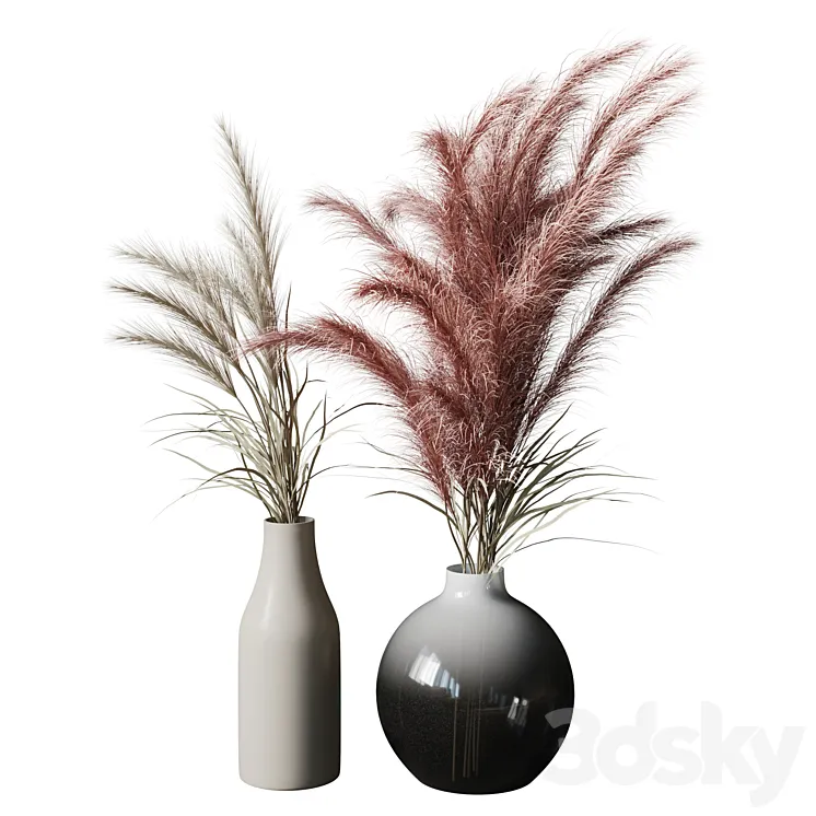 Bouquet Dried flower 01 3D Model Free