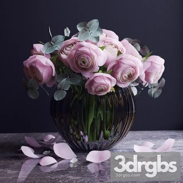 Bouquet Flowers Vase 7 3D Model Free