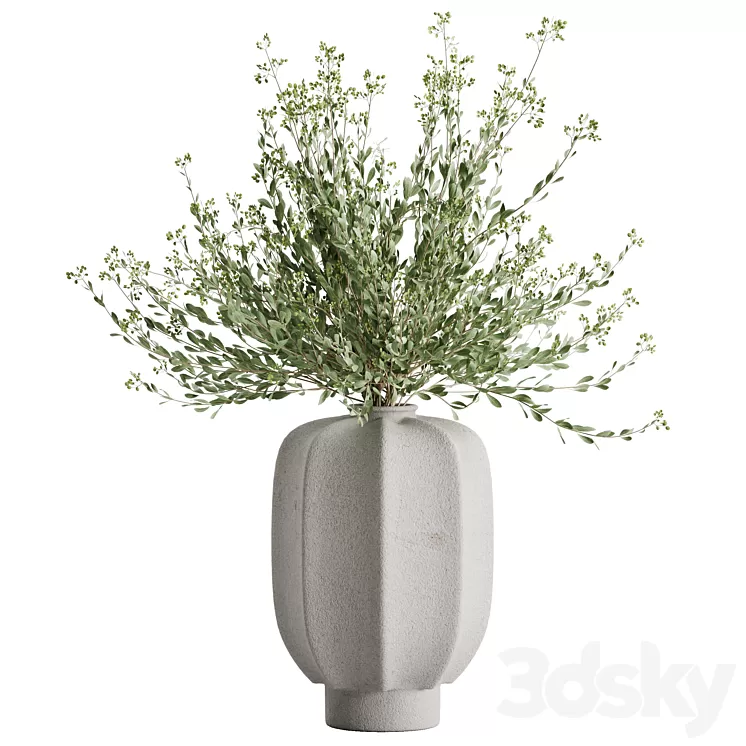 Bouquet green 02 3D Model Free