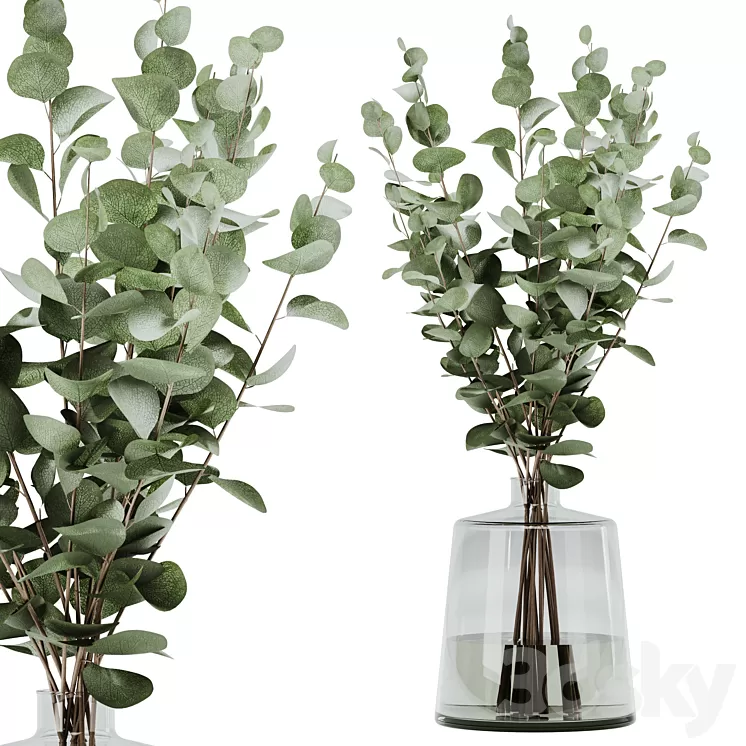 Bouquet green 04 3D Model Free