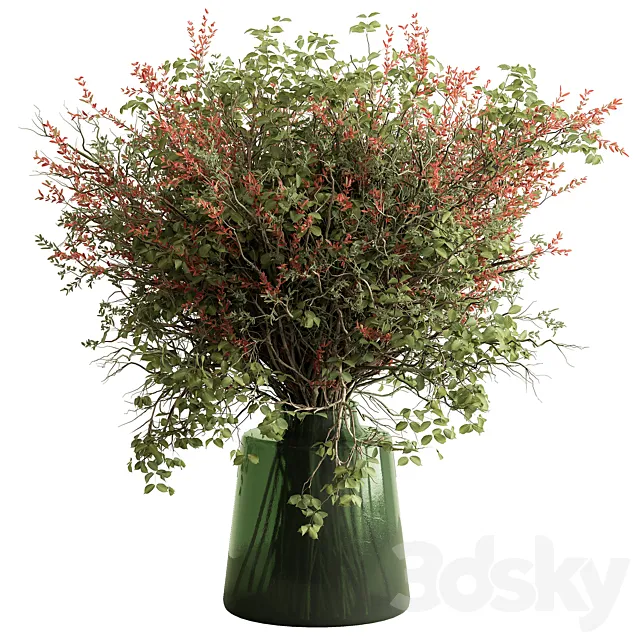 Bouquet - Green Branch 115 3D Model