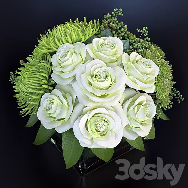 Bouquet "green fantasy" 3D Model