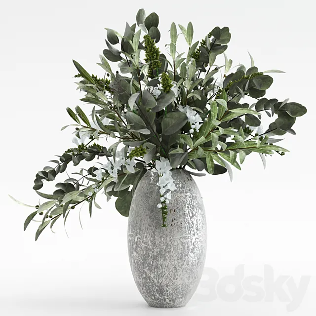 Bouquet in a vase. 3DModel