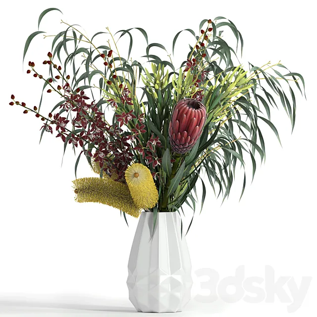 Bouquet in Katsura vase 3DModel