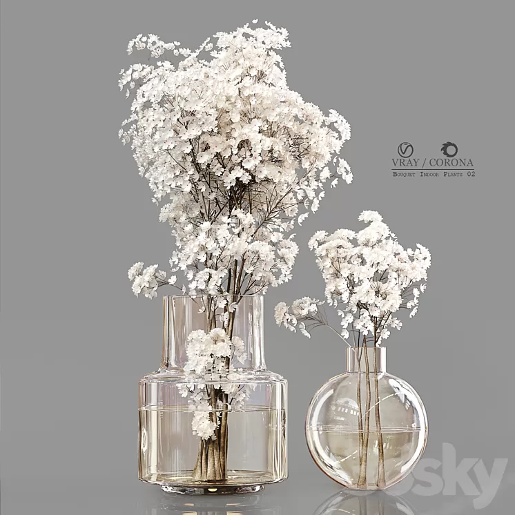 Bouquet Indoor Plants 02 3D Model