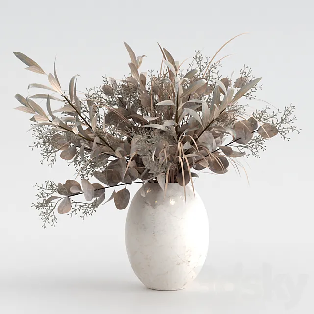 Bouquet of dried flowers 3D Model