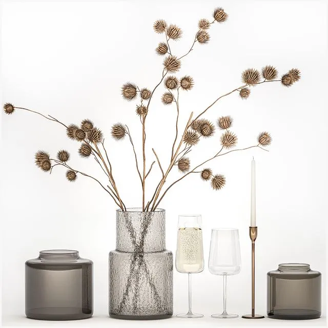Bouquet of Dried Flowers From Thorn Branches Free Download