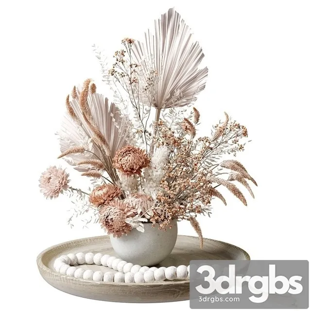 Bouquet of Dried Flowers With Chrysanthemums 34 3D Model Free